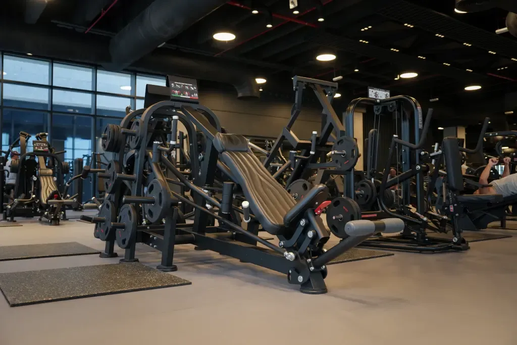 Fitness equipment in a completed facility